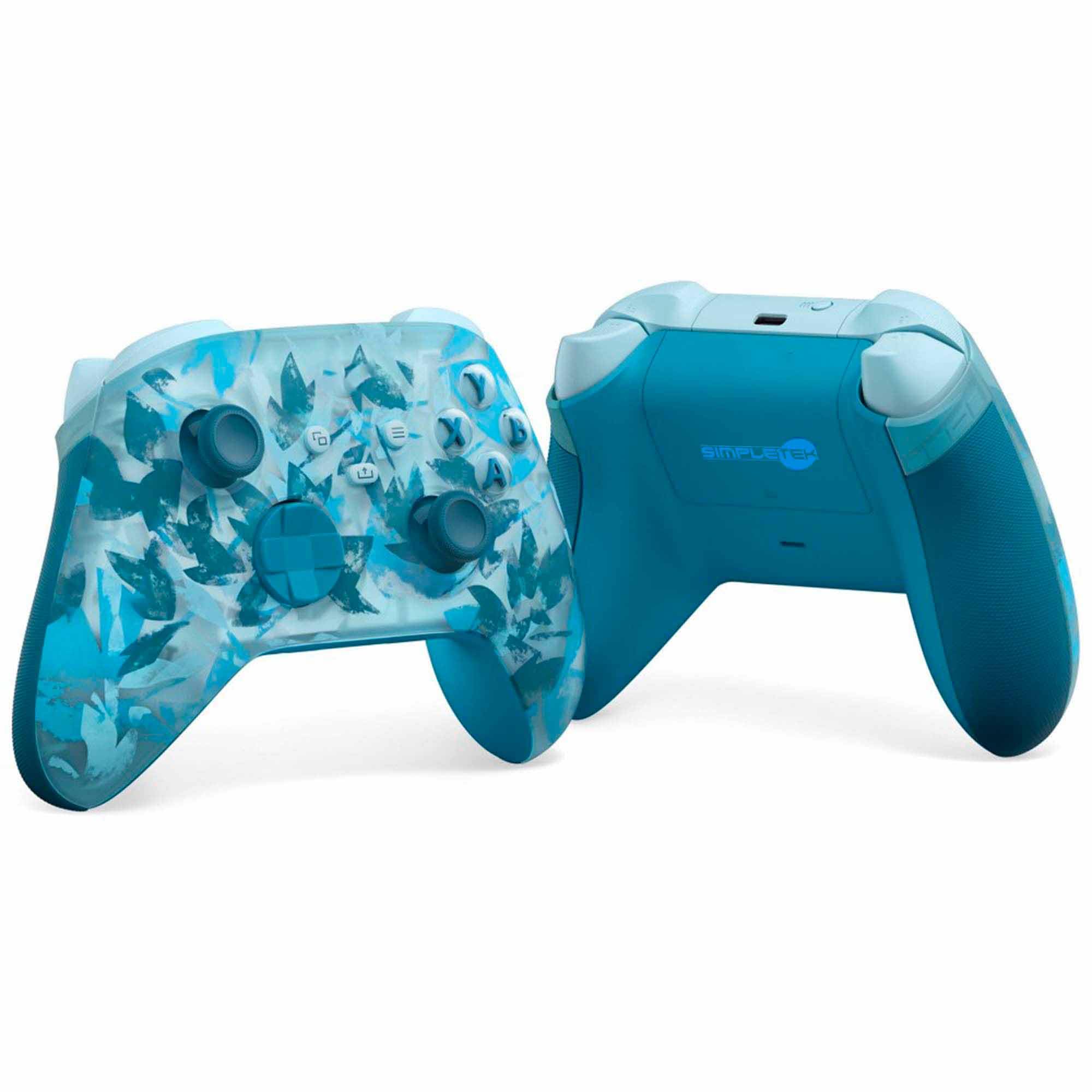 SIMPLETEK - Controller Wireless Gaming Ergonomico - USB-C - Ice Breaker | Compatibile con Xbox X S One Series, Compatibile con Android e Windows, Compatibile con iOS, Bluetooth, jack audio 3,5 mm