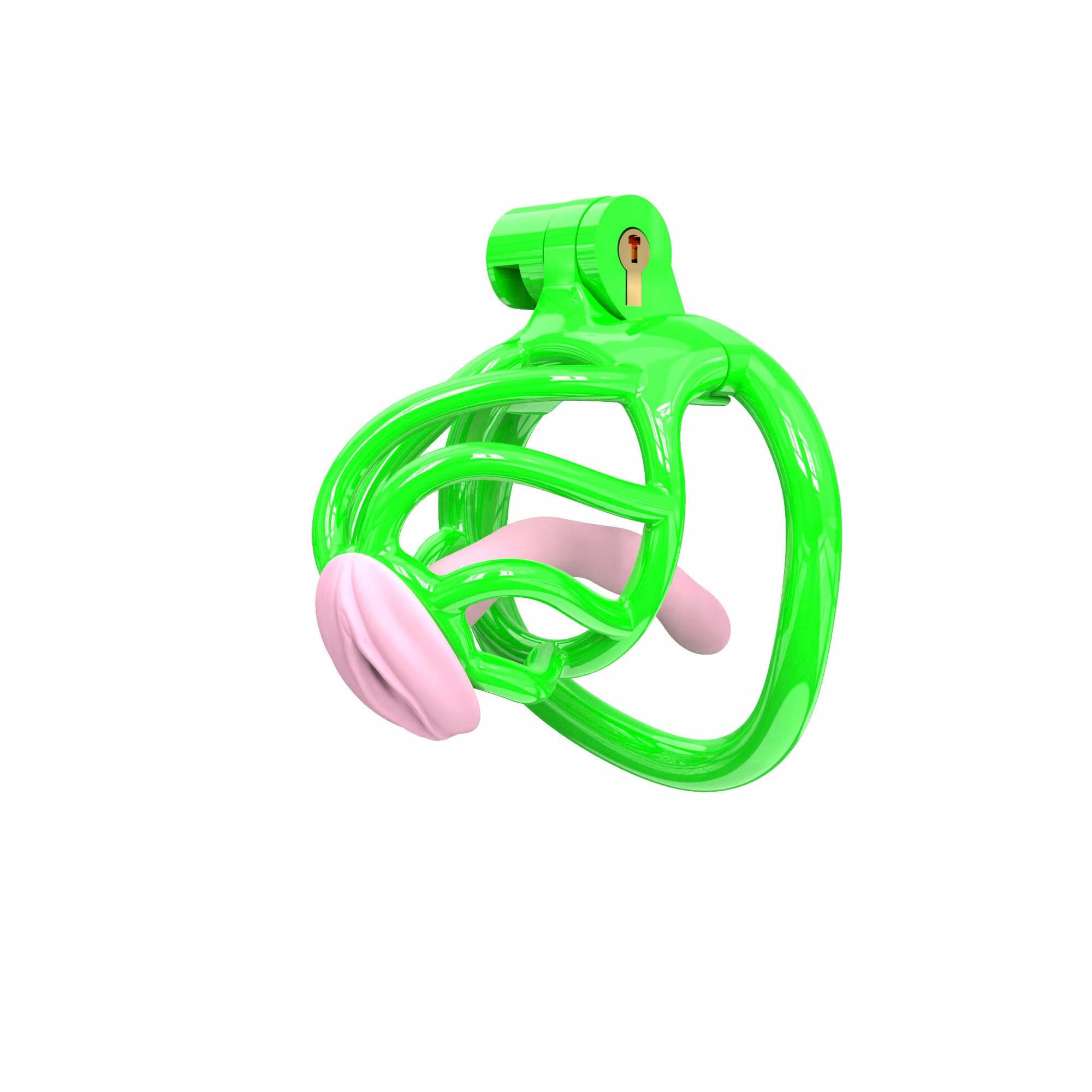 Spiral Chastity Device Yithuet Cobra 6 Resin Cock Cage, Green: X-Small X-Small Green