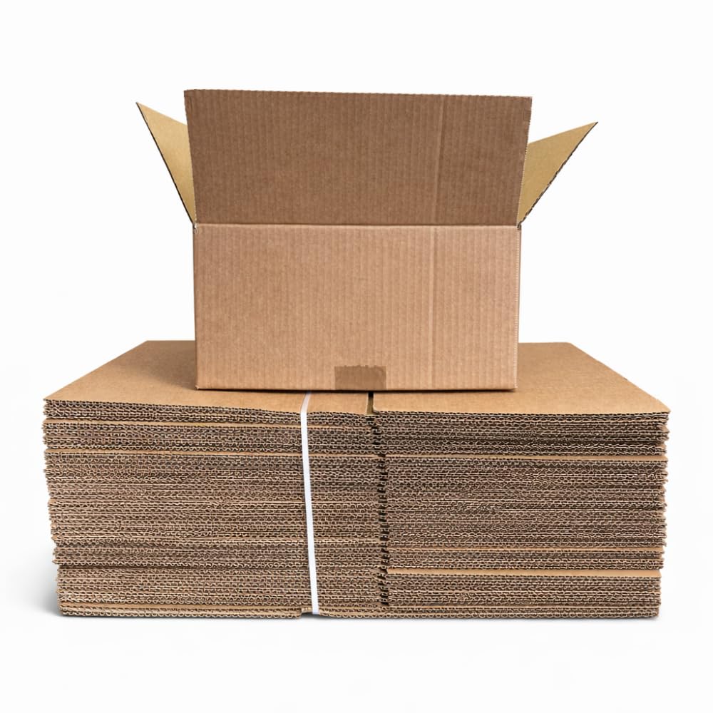 eMKay® Single Wall Cardboard Boxes For Shipping Royal Mail Small Parcel Postal Boxes | Kraft Corrugated Mailing Cartons For Ecommerce & Online Business (10, 12 x 9 x 9 inch)