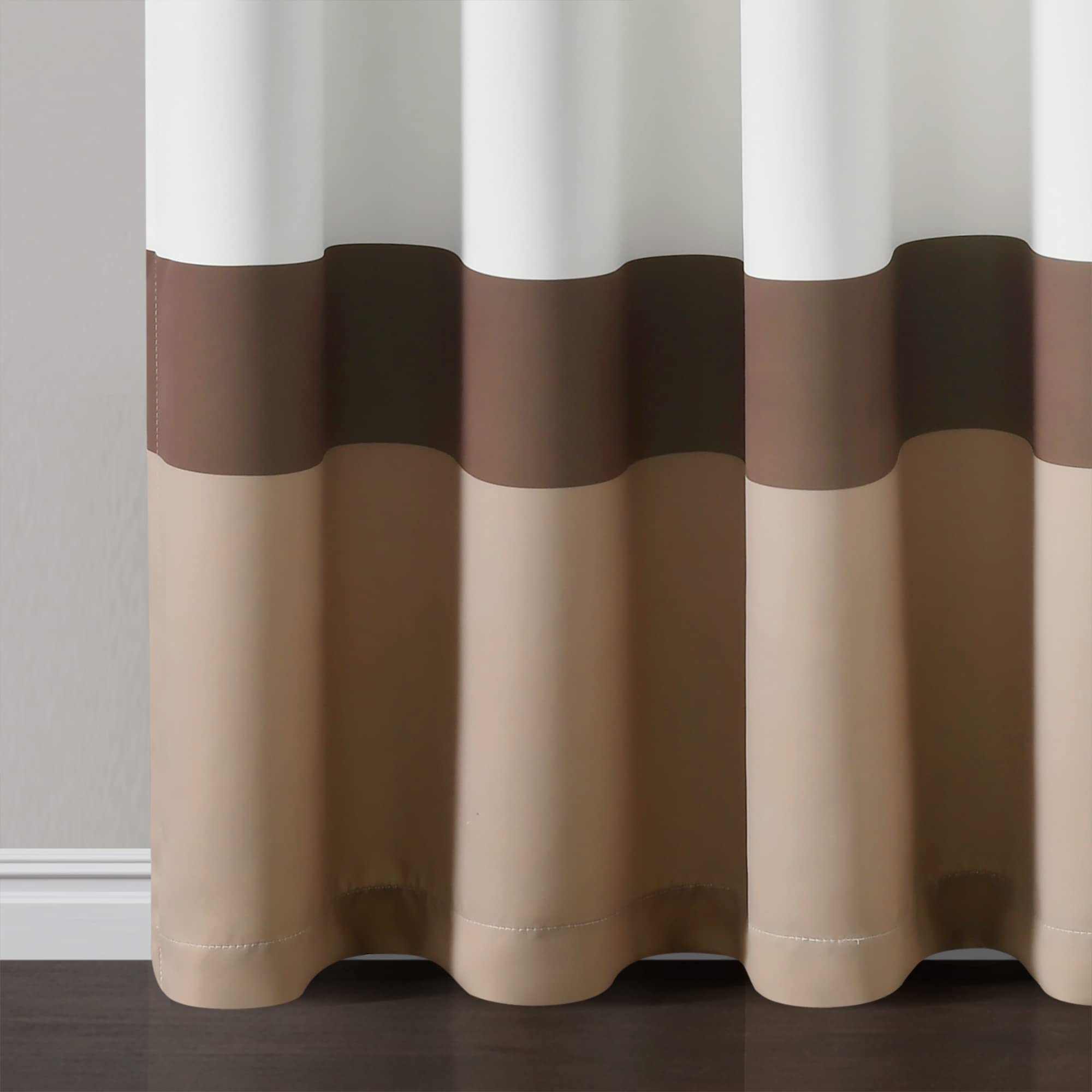 Lush Decor Alexander Paire de Rideaux de fenêtre filtrant la lumière, 213,4 cm (L) x 132,1 cm (l) - Neutre