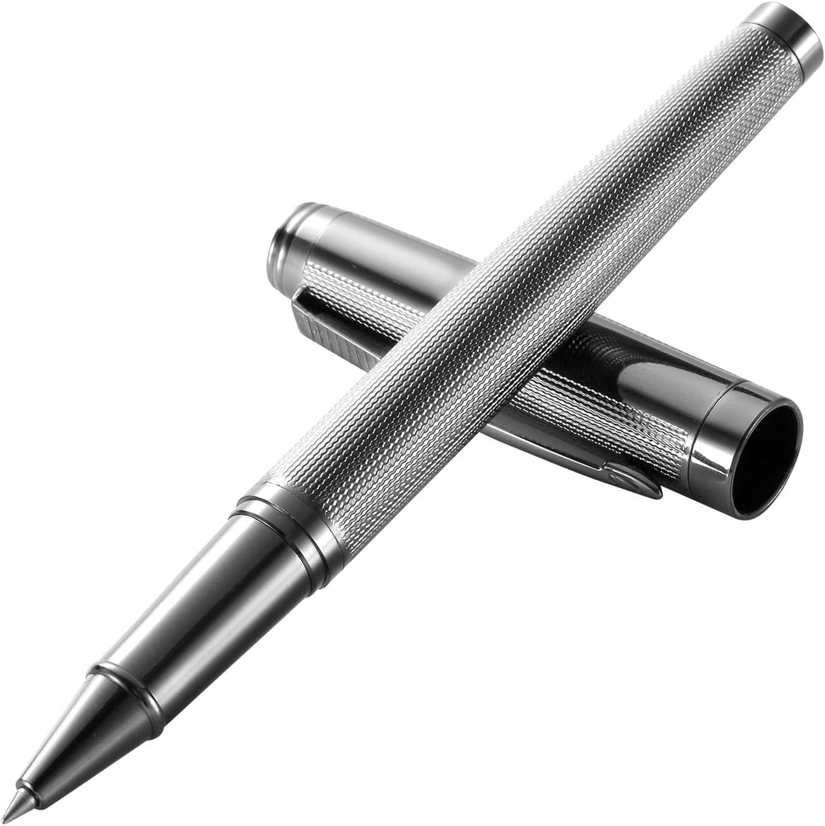 Rollerball Pen for Men Women Luxury Metal Executive Pens Home Office Use with 2 Extra Refills Black Ink 0.7mm G2(gray) - Image 6