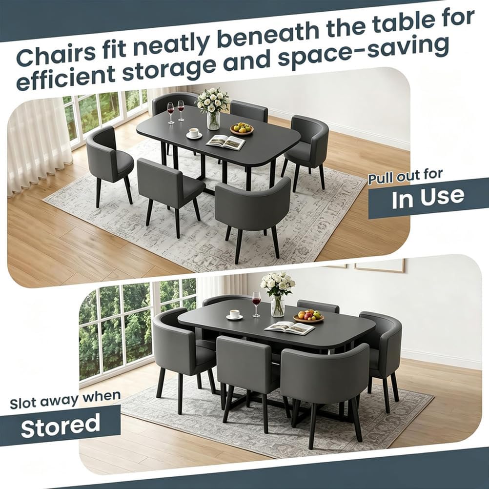 Ensemble Table À Manger 6 Personnes avec 6 Chaises