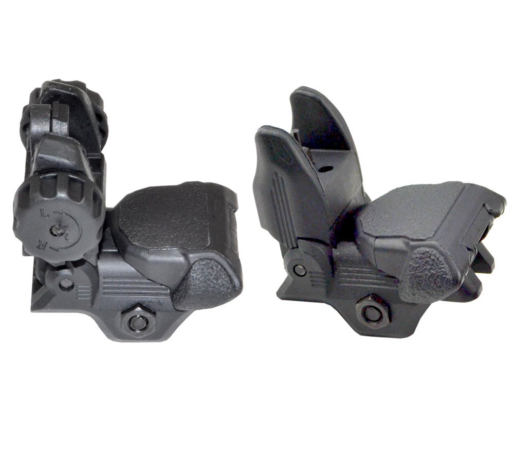 Sniper Tactical Smart Front and Rear Flip Up, Push Down, Polymer, Receiver Height, End MFLRS04