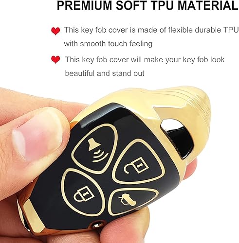 Miniatura 5 de Funda para llavero para Camry Rav4 2007-2011 2005-2010 Scion TC 2007-2013 Yaris 2008-2013 Avalon 2008-2013 Corolla Venza, Negro -