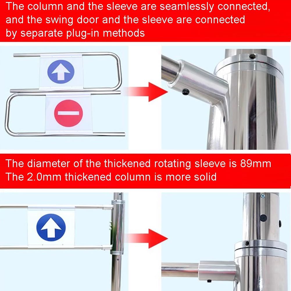 Puerta batiente automática para Seguridad: Puerta de Seguridad Industrial con Mecanismo Manual de autobloqueo para Control de Acceso, soluciones de Seguridad mejoradas para áreas restringida