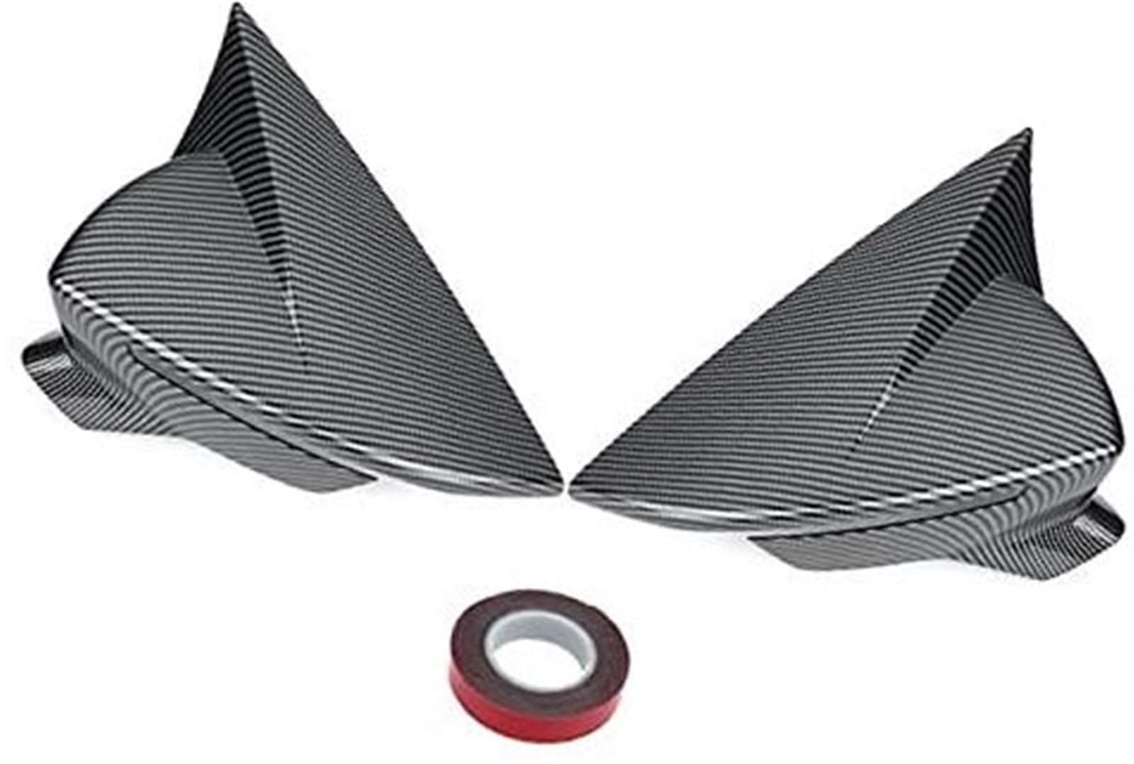 Czarne błyszczące/pokrywy lusterek skrzydłowych z włókna węglowego, do siedzenia, Leon MK3 MK3.5 5F ST FR Cupra 2013-2019 obudowa lusterka wstecznego Osłony do lusterek(BLACK Carbon Fiber)