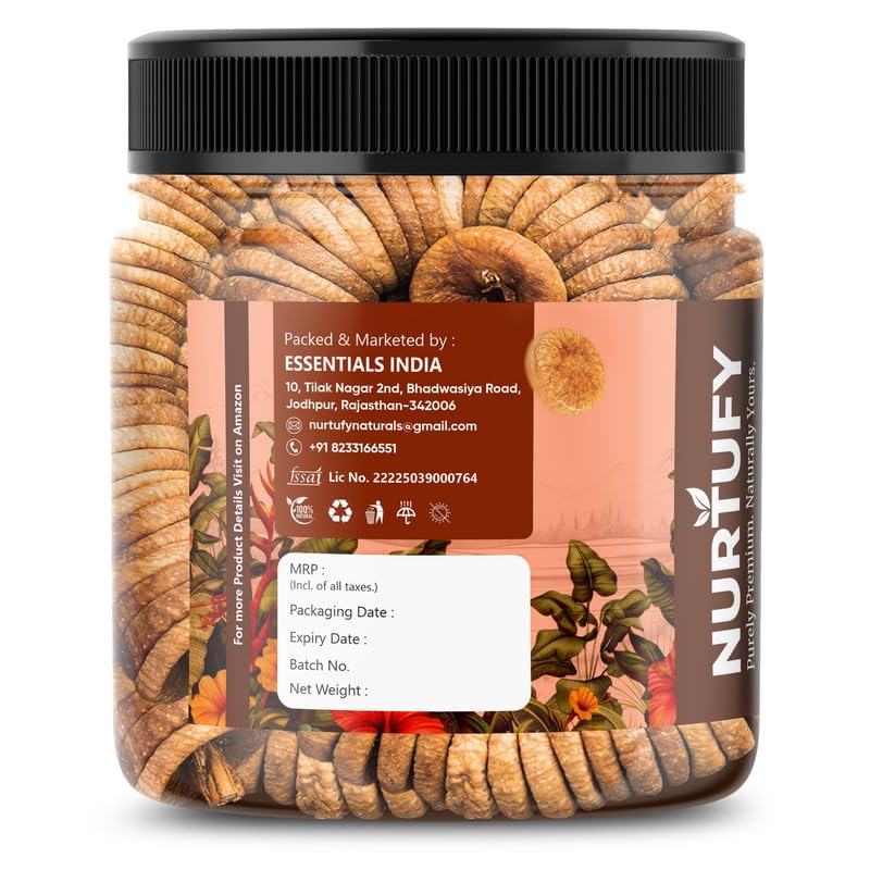 Image of Nurtufy Premium Afghani Anjeer 500 gm | Natural Soft & Sweet Anjeer Fig | Rich in Vitamins, Fiber, Calcium & Iron | Healthy Anjir Snack