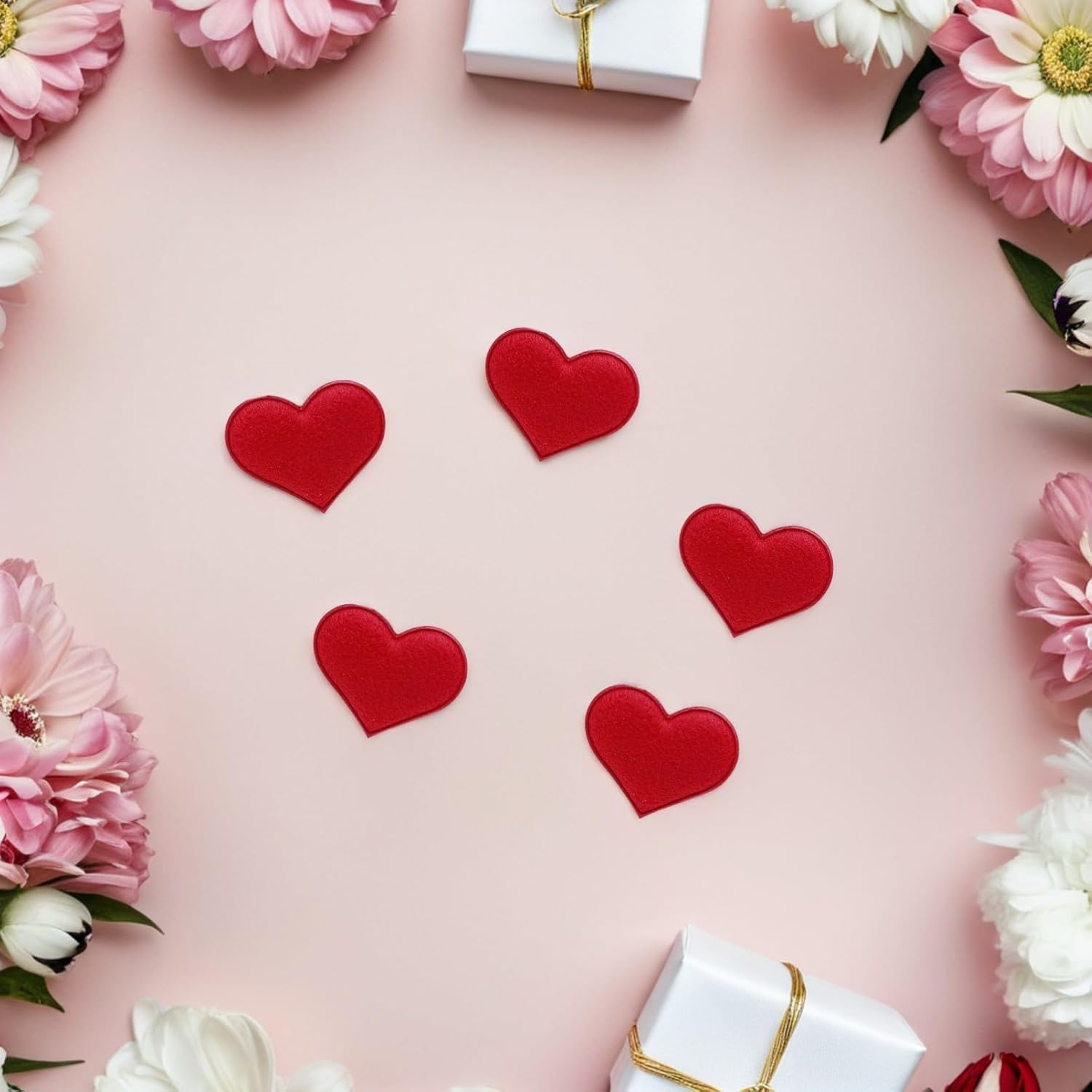 30Pcs Heart Shape Felt Charms for DIY Crafts Brooch Making Headwear Decoration Easy to Use Versatile Felt Heart Decor for Valentines Day and Creative Projects