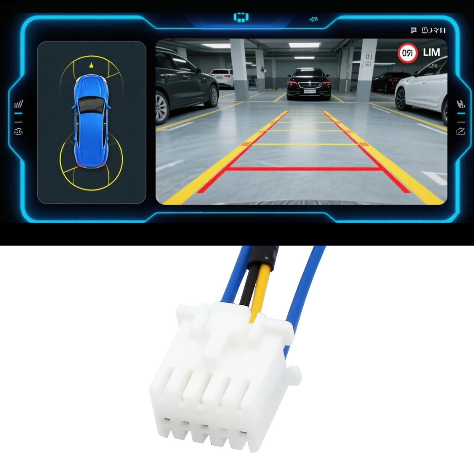 TNSLAND 2 sztuki 10-pinowy kabel do kamery cofania, adapter 10 pin RCA wejście wideo adapter do systemu Android, adapter do kamery zapasowej, do podłączenia kamer cofania z urządzeniami z systemem
