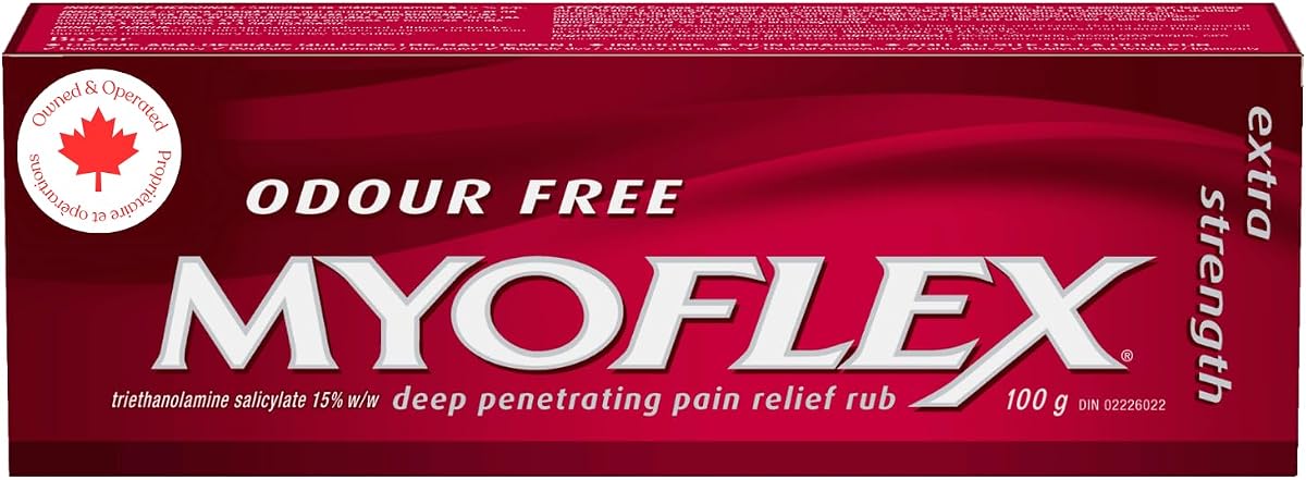 Myoflex Pain Relief Rub | Odourless | Provides Deep Penetrating Relief of Muscle Soreness & Joint Pain | Menthol Free | Stain Free | Non-Greasy | Great for Ages 2+ | 100 Grams (Extra Strength)