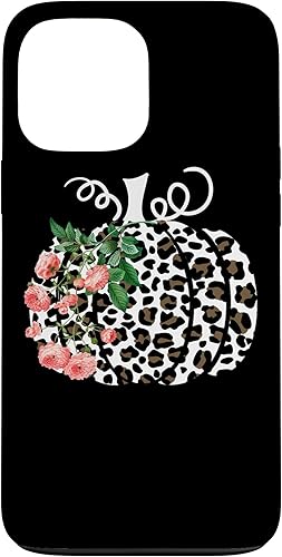 Funda rústica para iPhone 13 Pro Max Otoño Leopardo Guepardo Calabaza Halloween Acción de Gracias