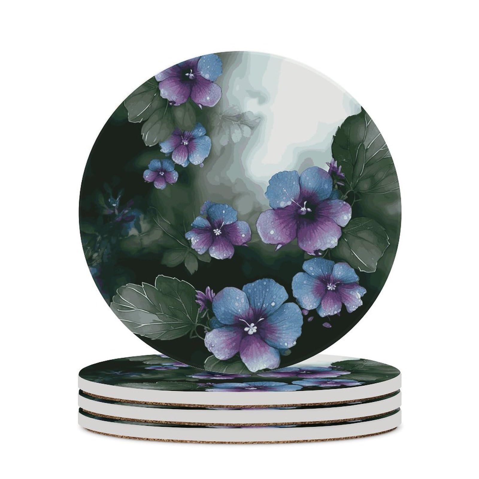 Dessous de verre céramique anti tache et anti rayure pour table en bois