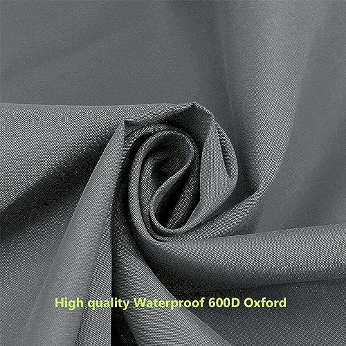 Copertura di ricambio per dondolo resistente e impermeabile, in tessuto Oxford 600D, per sedia a dondolo a 2/3 posti, per veranda, veranda, giardino, protezione da giardino, colore grigio (148 x 49,8