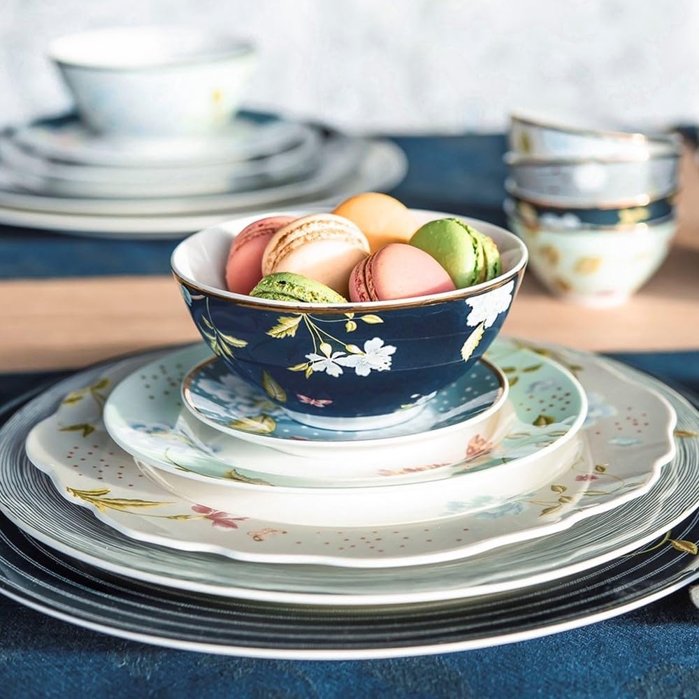 Laura Ashley Set/4 bowls 16 Midnight Uni in giftbox Heritage
