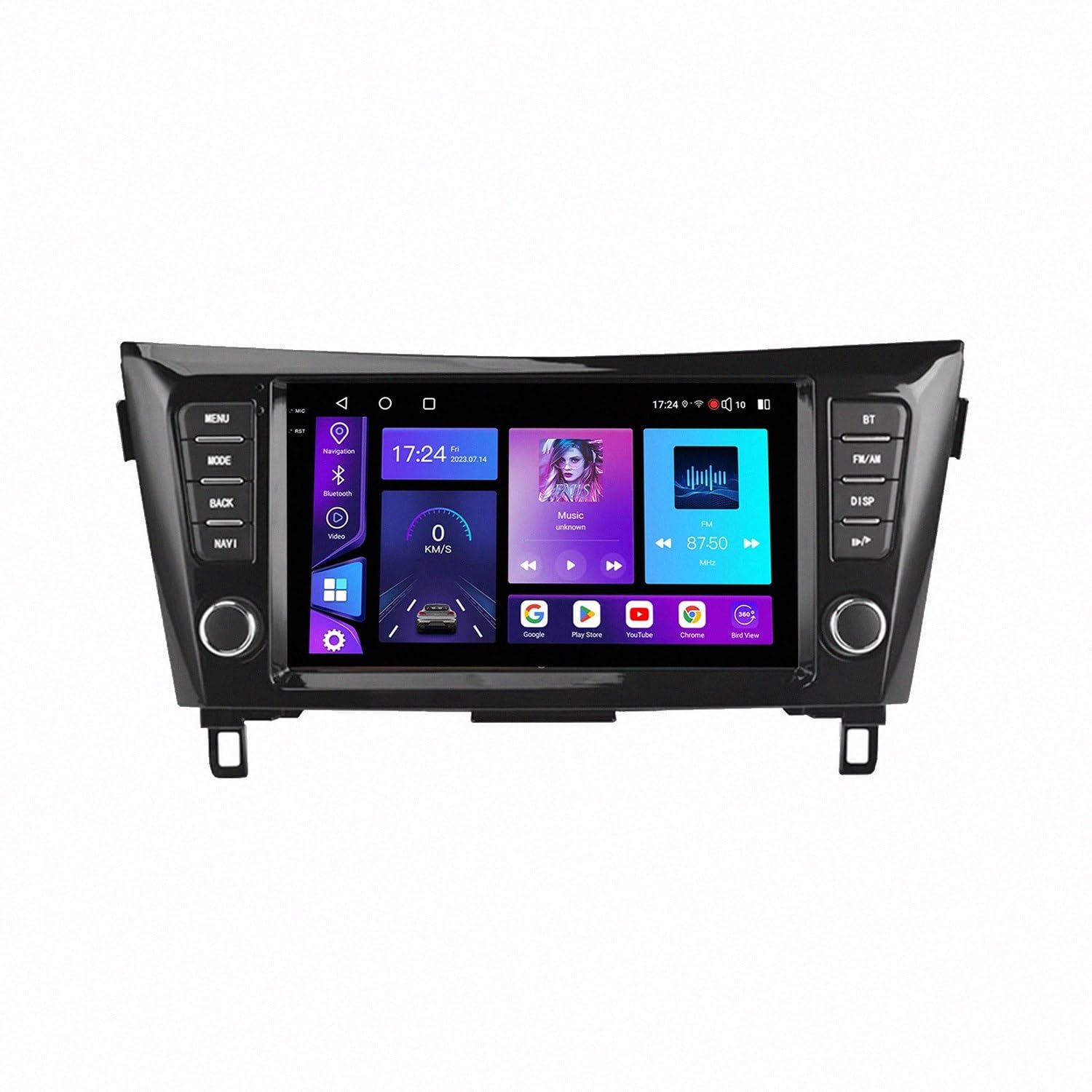 Radio Macchina Touch Screen per Nissan X-Trail 3 T32 Qashqai J11 2 2014-2020 Wireless Carplay Android Auto Stereo Auto Bluetooth Ips con Pantalla Táctil con Gps, 4 Nucleo 1G+32G