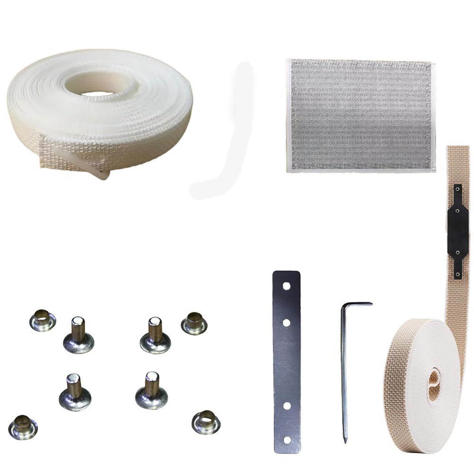 Pangboer White Home Window Shade Maintenance Set 5M Strap Repair Hardware Pieces For Roller Blind Part Change, Everyday Household Service Tasks Roller Shade Repair Window Blind Parts Strap Replacement Home Pin