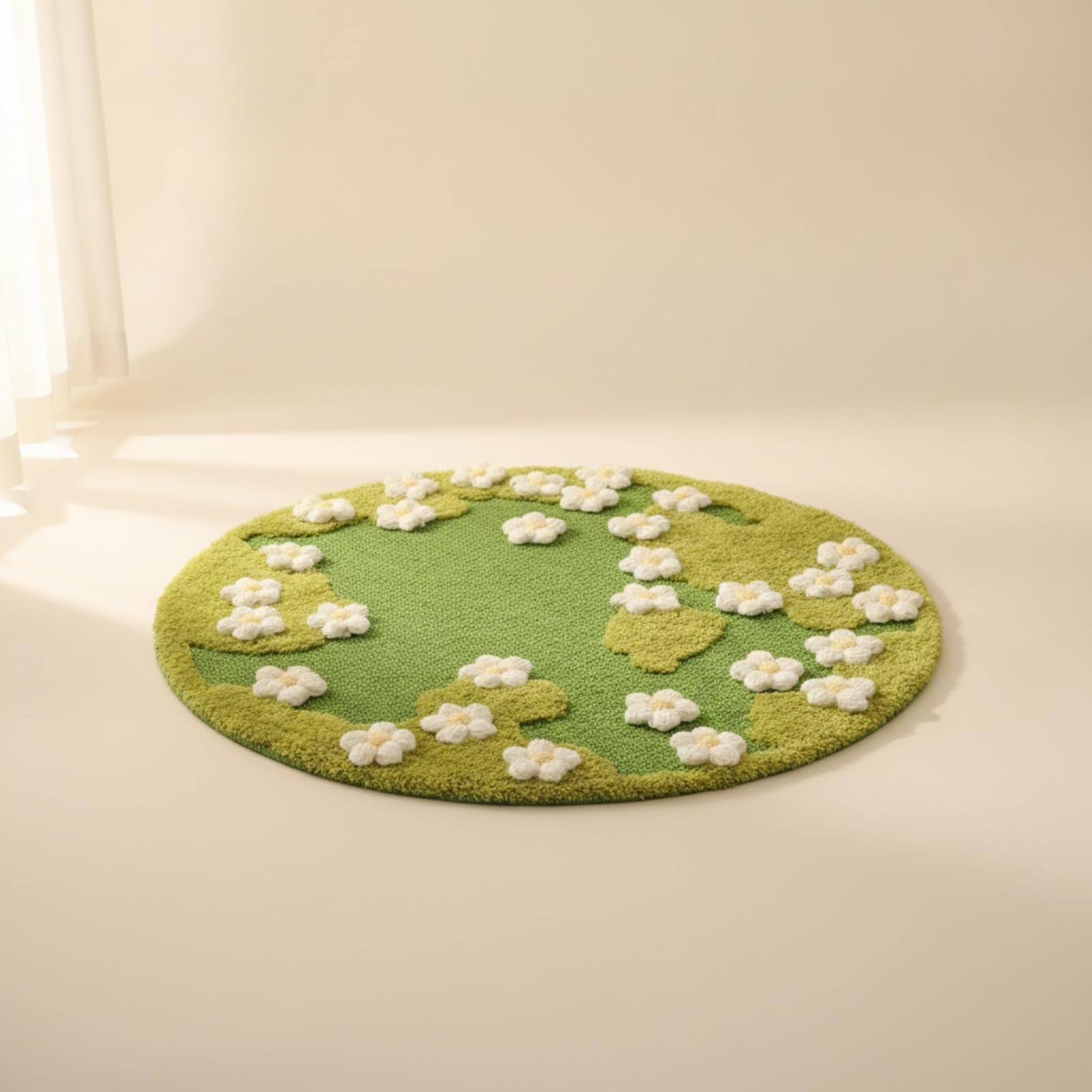 Baoblaze Tapis Grattage Circulaire pour Chat avec Texture Mixte Vert Tissé et Moelleuses pour Détourner s Sols et Meubles Précieux Confortable pour avec Animaux