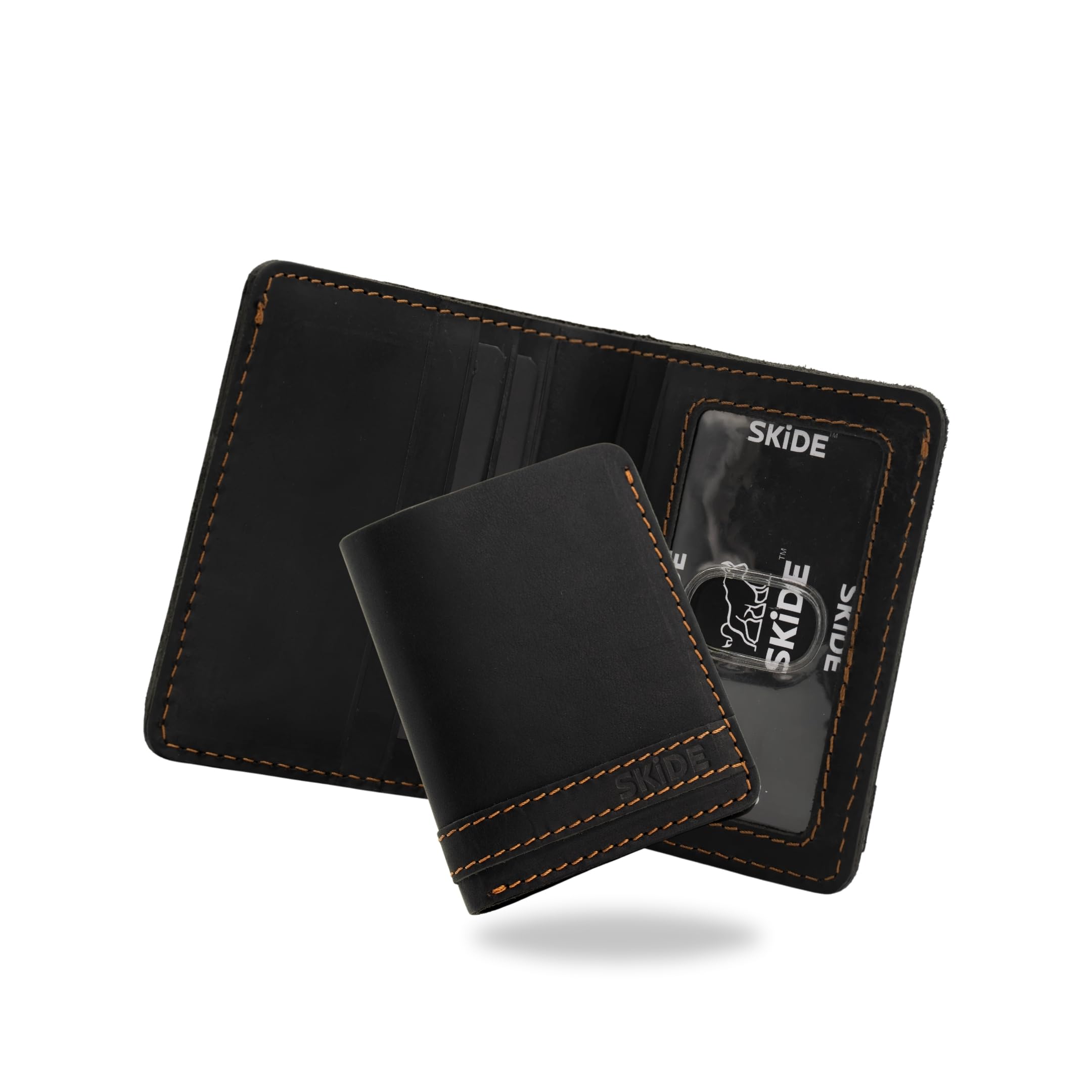 SKiDE Delta Hunter Slim Wallet for Men with ID Window Slot | Minimalist Wallet & Thin Wallet | Bifold Wallet for Men & Wallets for Men Slim (Hunter Black)