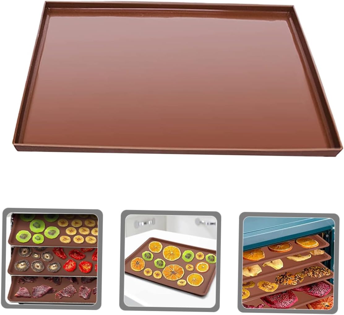 PRETYZOOM 16pcs Food Dehydrator Silicone Mat Nonstick - Reusable Kitchen Liner for Dehydrators and Ovens