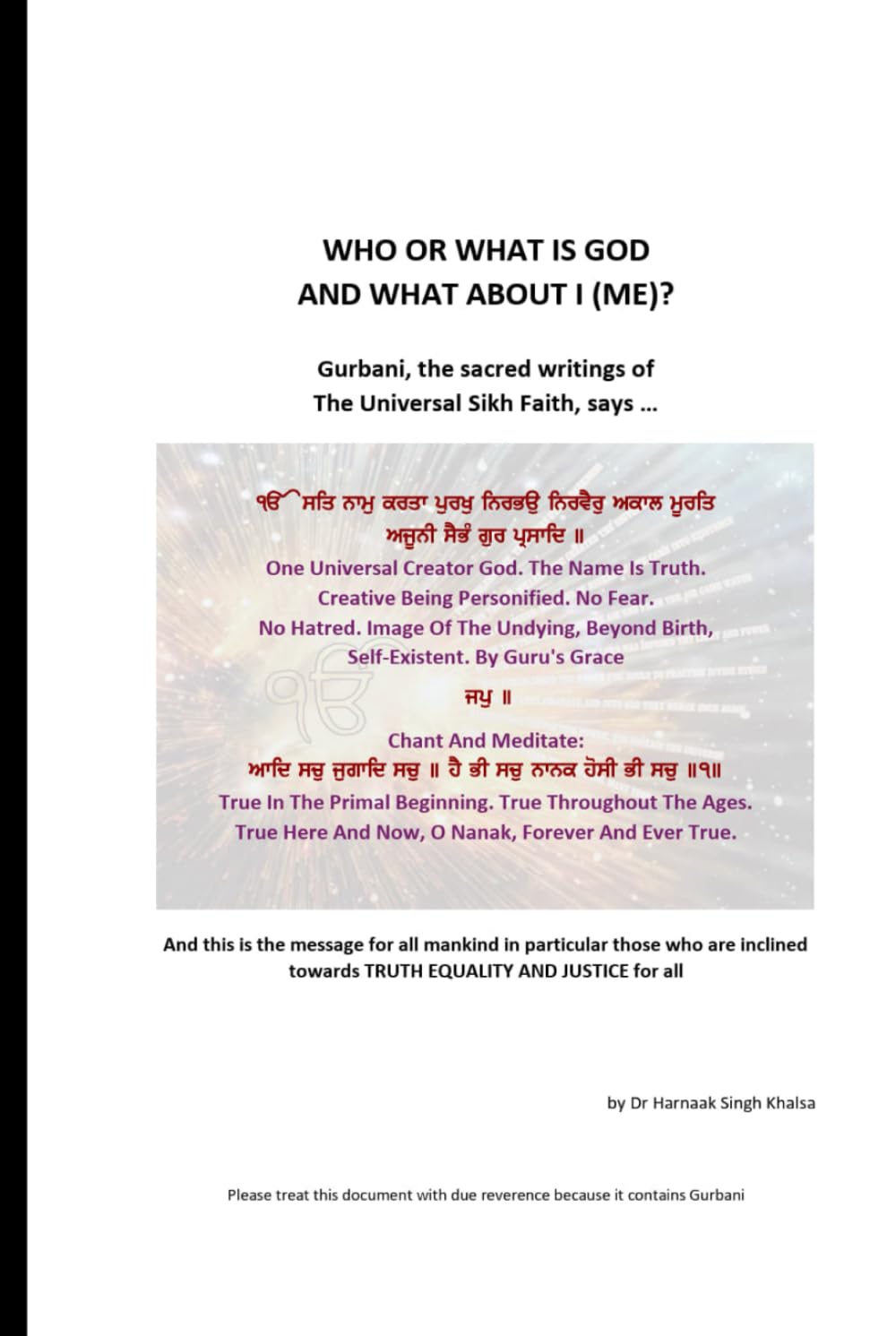 Who or what is God and what about I (me)?