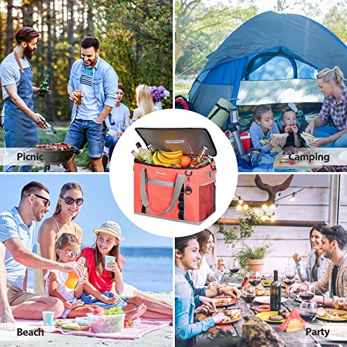Maelstrom Collapsible Soft Cooler Bag,35/55/75 Cans Beach Cooler with Flip Top Lid, Ice Chest, Leakproof & Portable for Beach, Camping, Road Trips & Grocery Shopping (Watermelon, 75 Can) by Maelstrom - Image 8