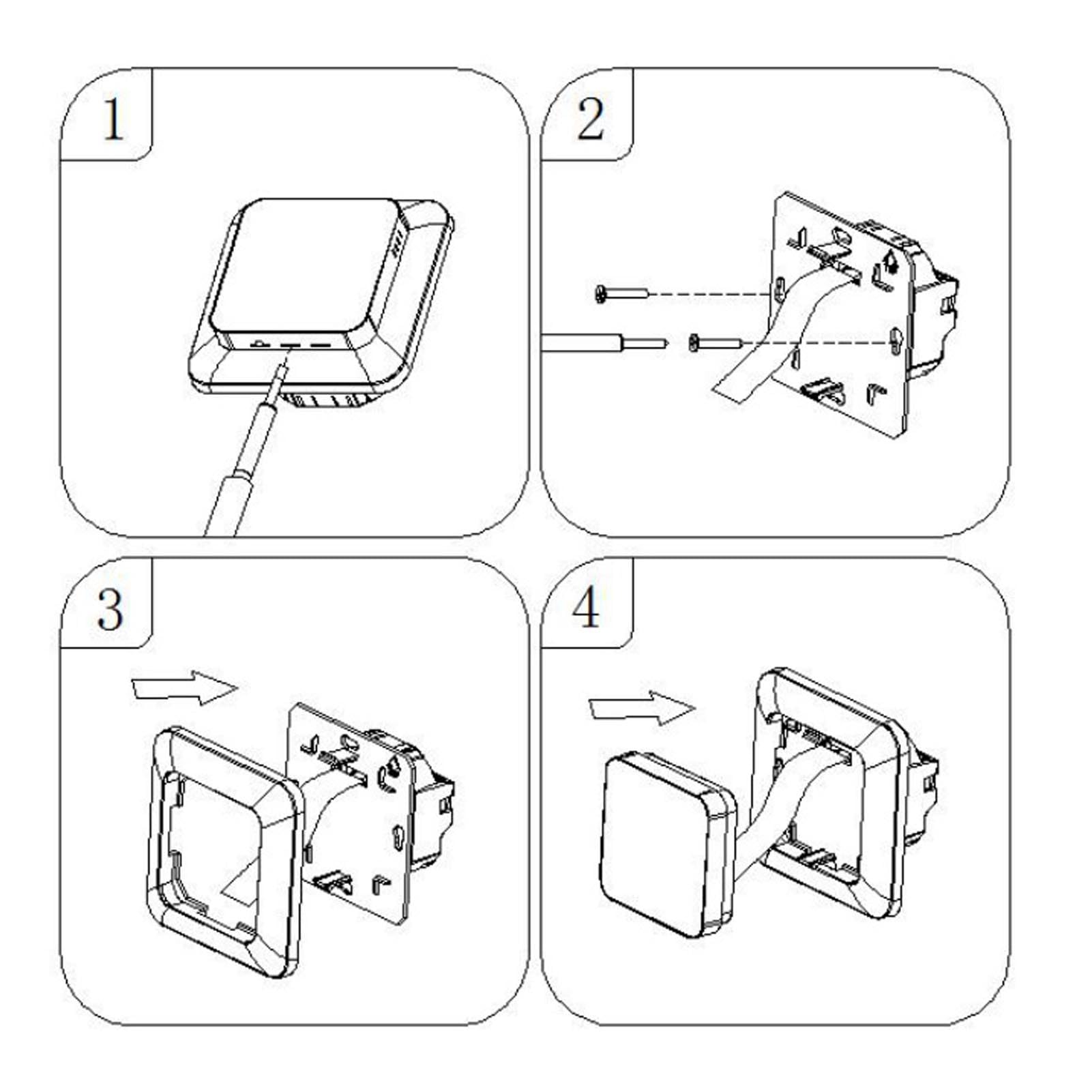 Termostato Intelligente, Termostato WiFi con Controllo Vocale Senza Cavo C, per Riscaldamento Programmabile con Schermo LCD a Colori, per Home Office Hotel
