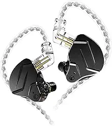 KZ ZSN PRO X HiFi in Ear Monitor IEM Fone de Ouvido, 1BA 1DD Dual Driver Baterista Músico Estéreo Com Cabo C Removível Para Igreja (Sem Microfone, Preto)