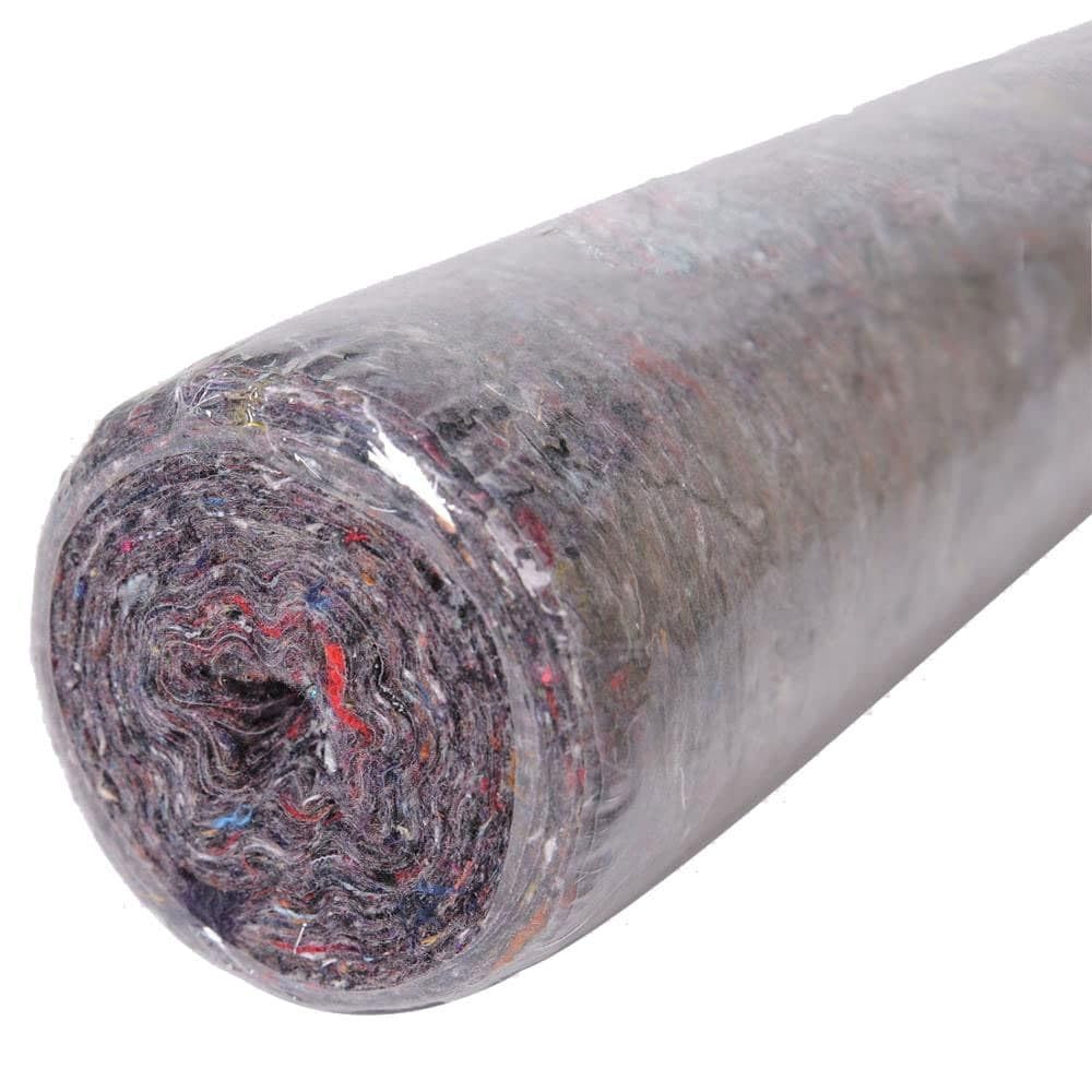 TELECAJAS | Fieltro Protector de Suelos Pintor 1x4 m | Pack 6 Rollos (24 m²) Grueso con Capa Polietileno Antideslizante | Protección en Reformas, Pintura y Mudanzas