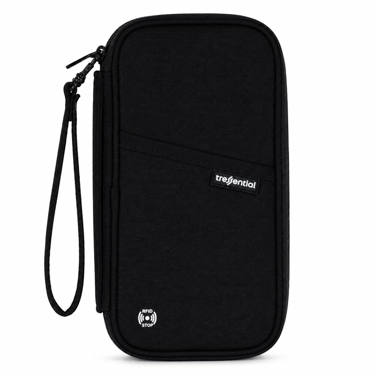 RFID Blocking Family Passport Holder for 4 Passports | Travel Document Organizer Wallet with Card Slots, Boarding Pass Pocket, Key Holder & Detachable Wrist Strap (Black)-image-46