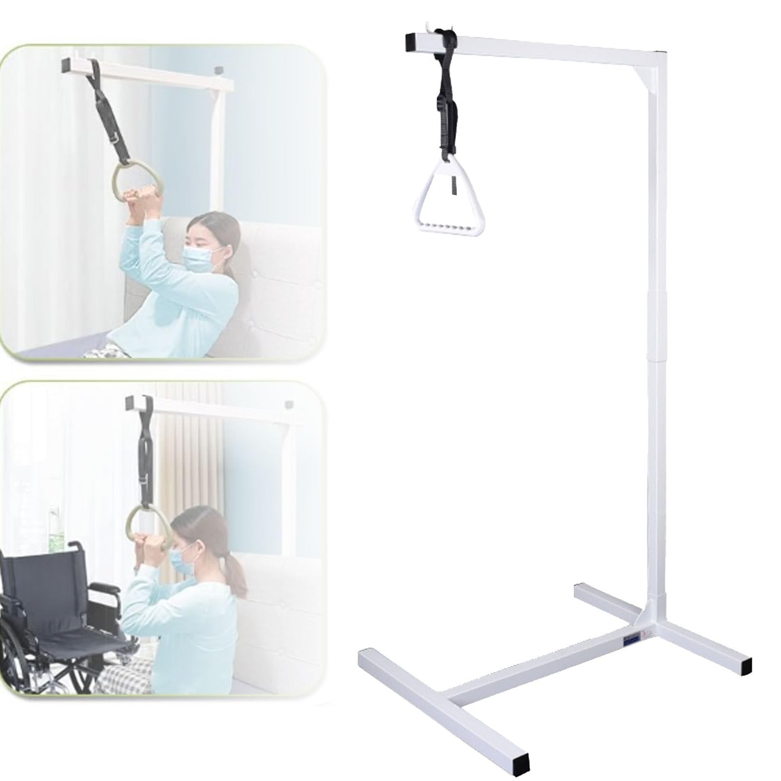 YXZYFPP Ceiling Mounted Bed Trapeze for Elderly, Mobility Transfer Aid, Adjustable Pull Up Bar for Disableds, Bed Helper Support for Hospital and Home Use