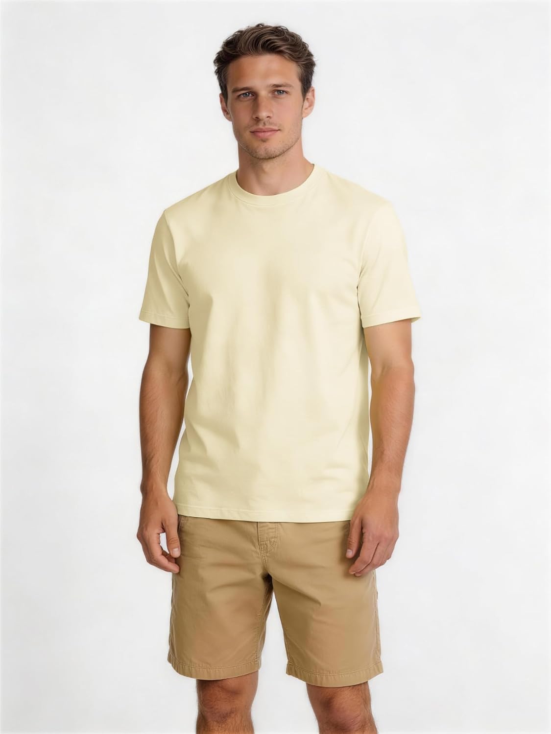 Crewneck Tshirts Men, Plain T Shirts Relaxed Fit, Basic Tees Soft - Image 3