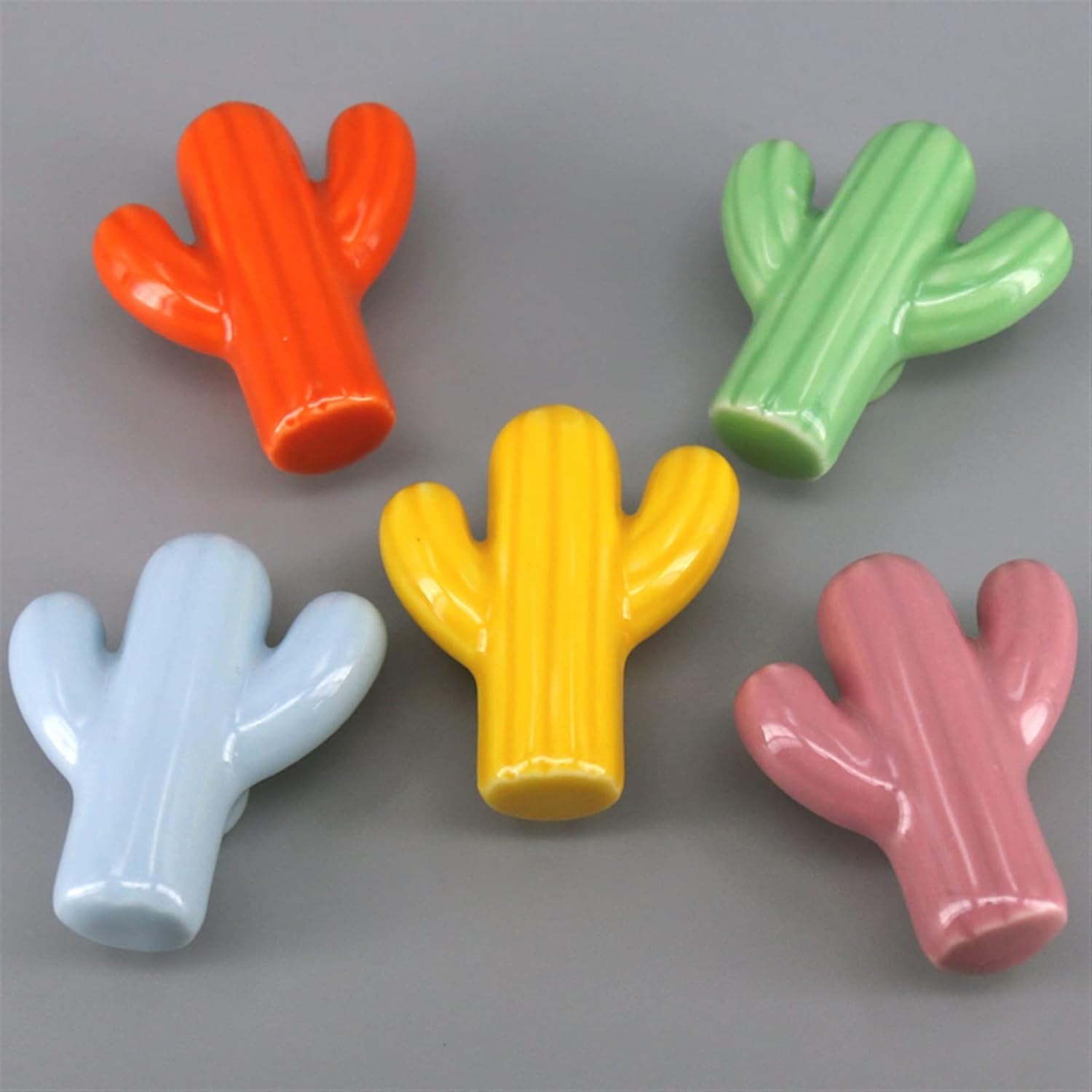 Candy Color Cactus Nursery Room Furniture Cabinet Knobs Drawer Dresser Pull Handle Closet Door Decorative Knobs 1Pcs (Color : Pink)