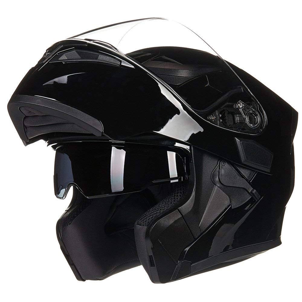 AKM 【 S-RIDERS (BLACK) 】 Amazon.com: ILM Motorcycle Dual Visor Flip up Modular Full