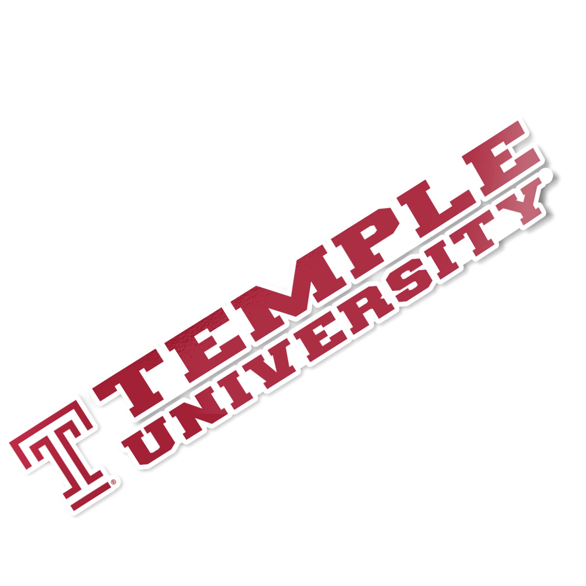 Desert Cactus Temple University Sticker Owls TU Name Logo Vinyl Decal Laptop Water Bottle Car Scrapbook (8 Inch Sticker)