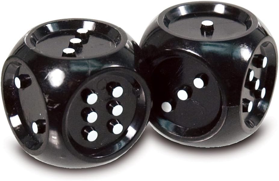 Giant Tactile Dice- Black with White Dots - Set-2