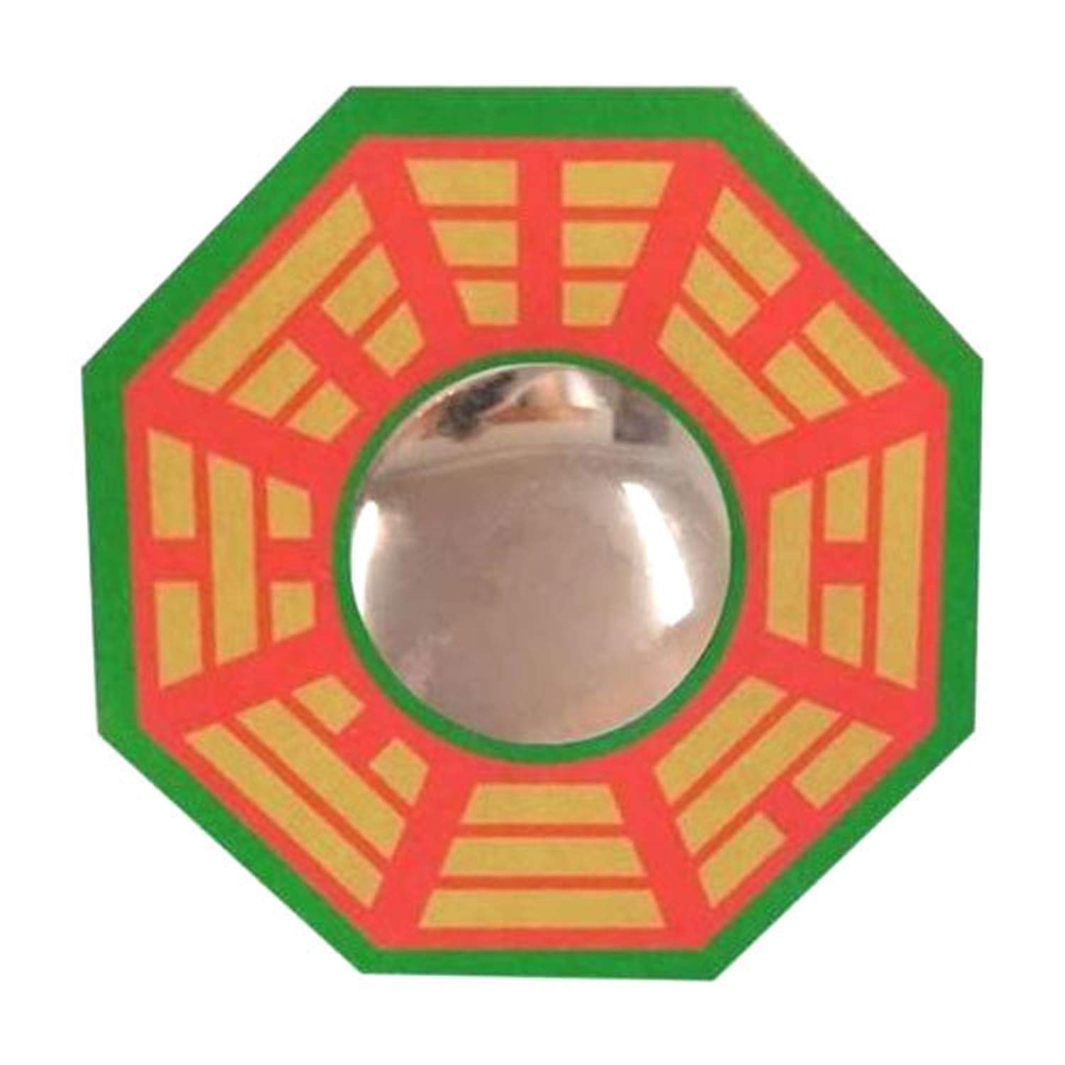 Saubhagya Global Fengshui Convex Bagua/Pakua Mirror for Positive Energy, Wall/Door Decor for Protection (Pakua Mirror 14cm)