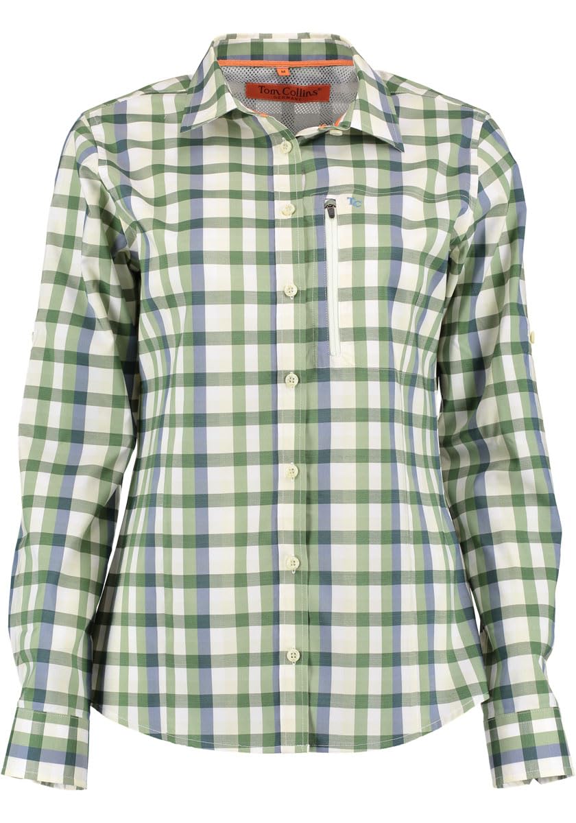 TOM COLLINS Damen Bluse Langarm Freizeitbluse mit Haifischkragen Snuko