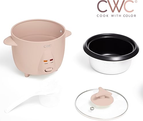 Miniatura 5 de COOK WITH COLOR Arrocera de 6 tazas de 300 W - Cocina sin esfuerzo y perfectamente, cocina 3 tazas de arroz crudo para 6 tazas de arroz cocido, rubor