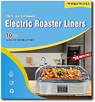 LURULURU 10-Pack Disposable Electric Roaster Liners 34x18 Inch - Fits 16, 18, 22 Qt Roasters for Easy Oven Cleanup