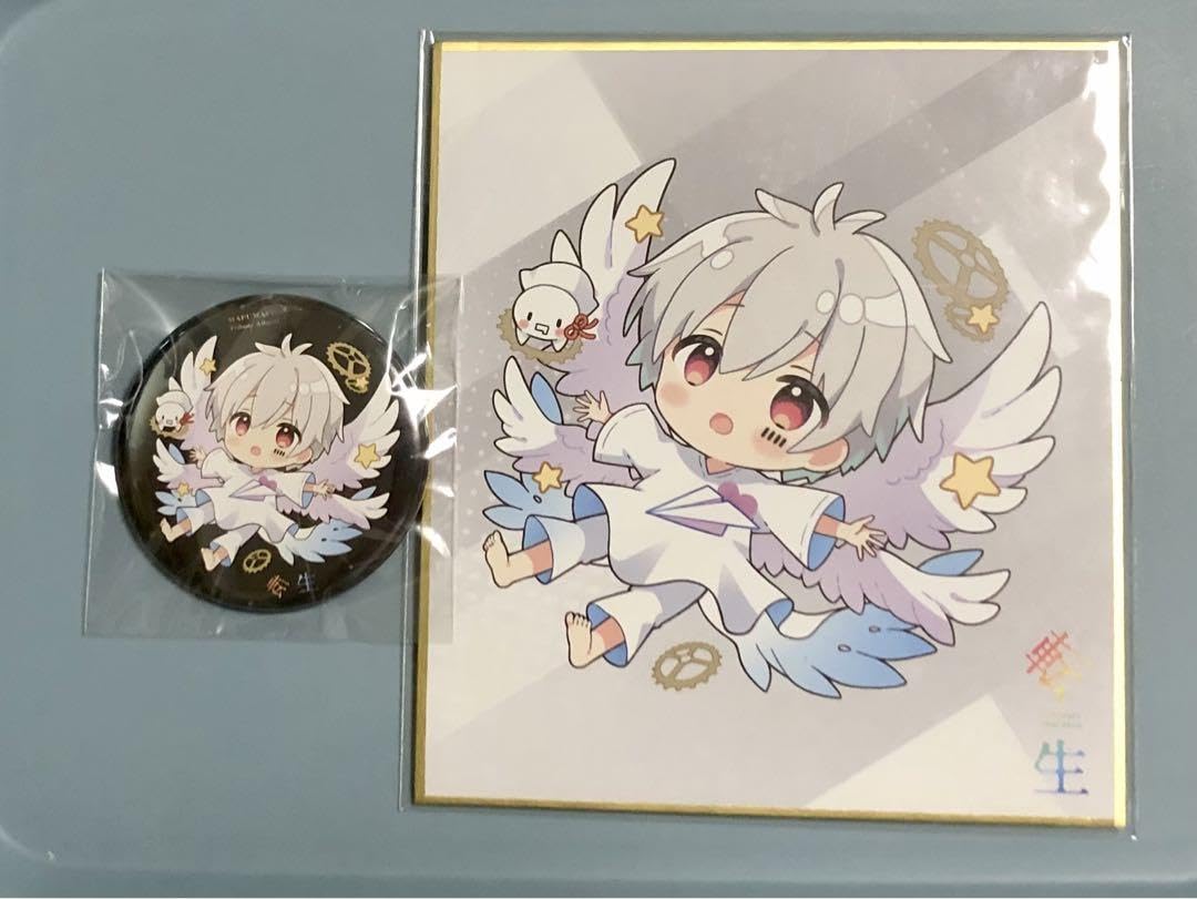 Amazon.co.jp: まふまふ 転生 特典 色紙 缶バッジ セット : 文房具