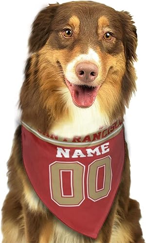 Miniatura 7 de San Francisco - Bandana personalizada para perro, diseño personalizado con nombre, número de perro, bufanda de fútbol para perros, regalos para