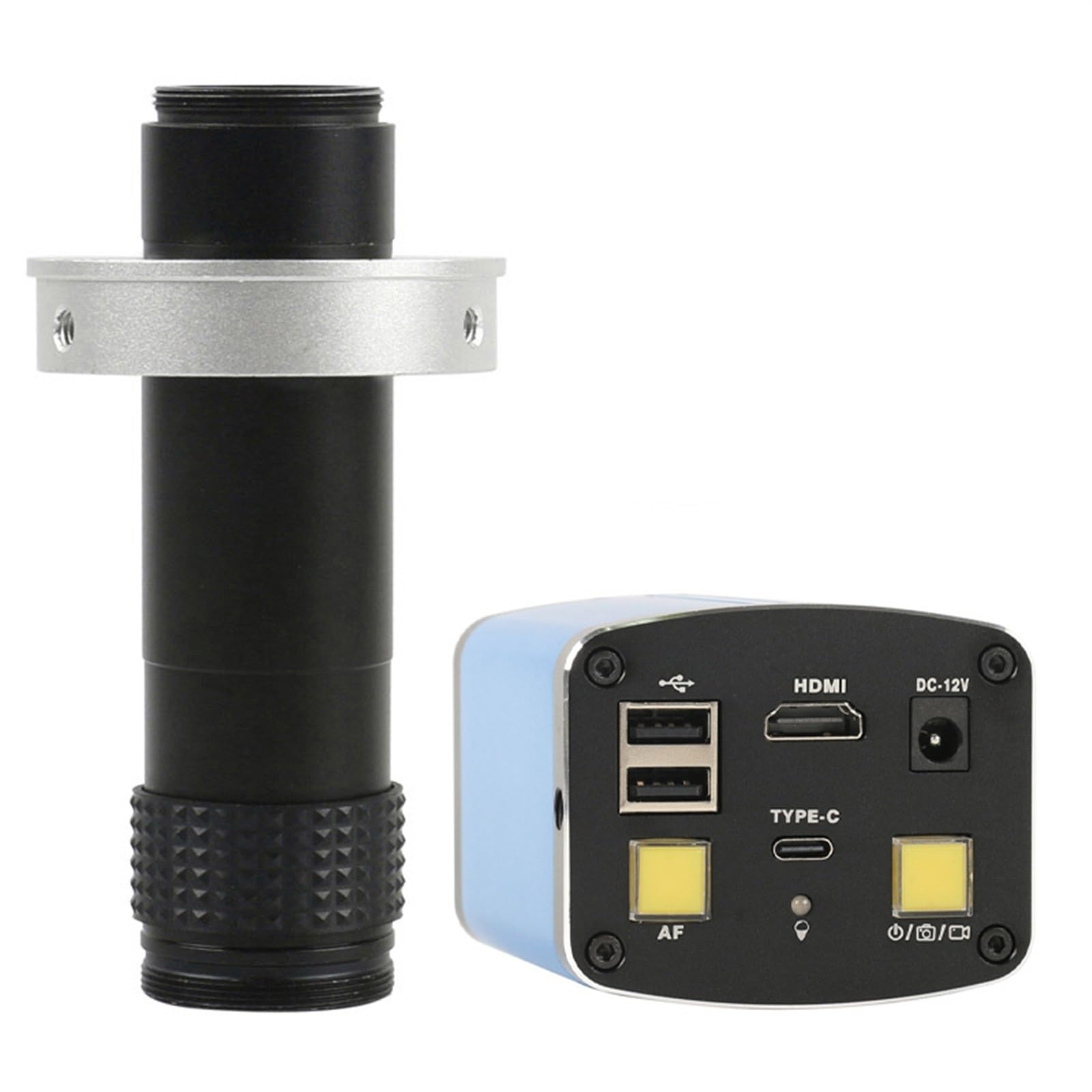 AF Autofokus Pomiar Wideo Kamera Z Mikroskopem HDMI 1080P Zoom C Mocowanie Obiektywu Do Kontroli Nauczania Przemysłowego Precyzyjny Najwyraźniejszy(With 1-130X Lens)
