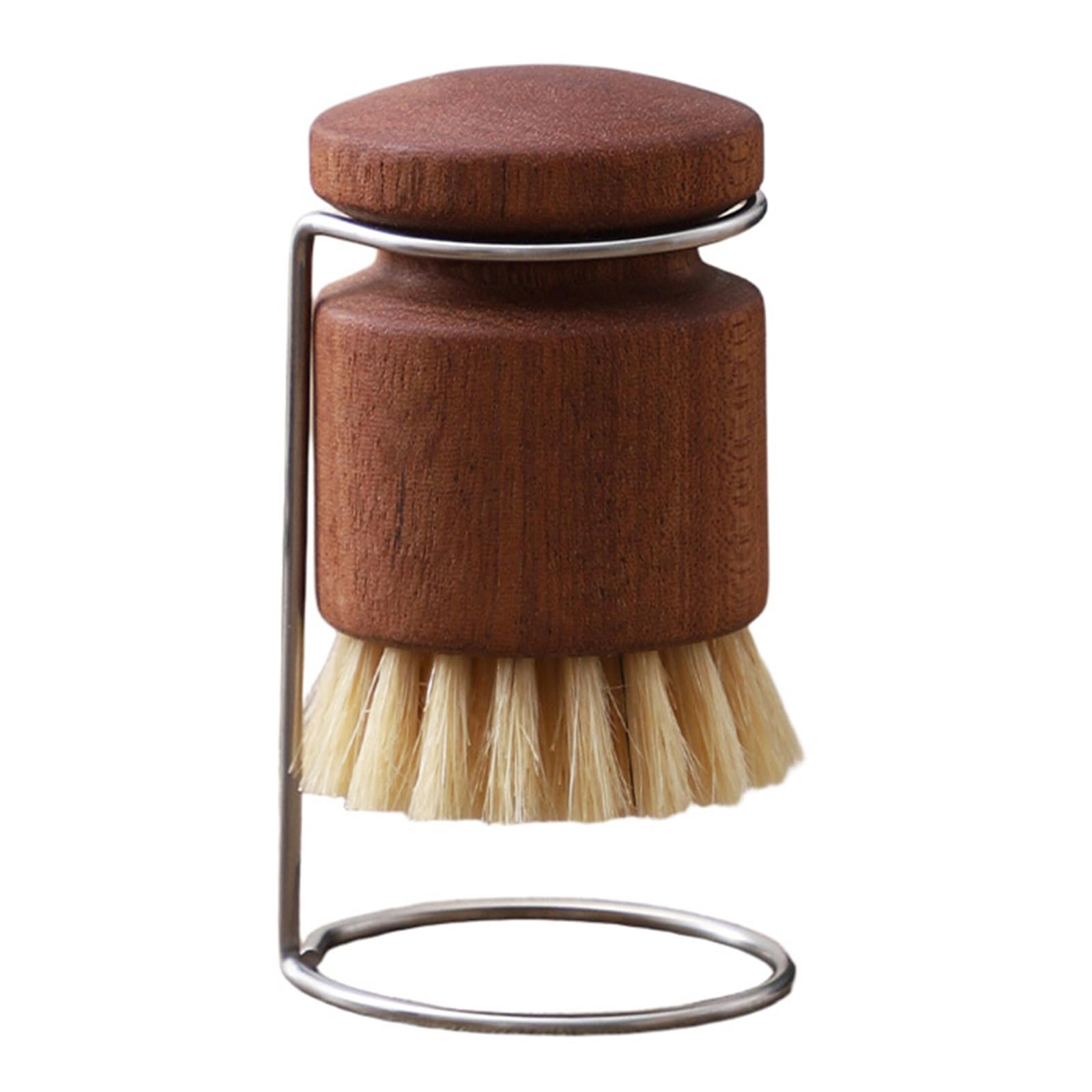 Multifunctional Pots Brush with Wooden Handle and Drain Rack for Kitchen Cookware Maintenance Wooden Washing Up Brushes with Drain Rack
