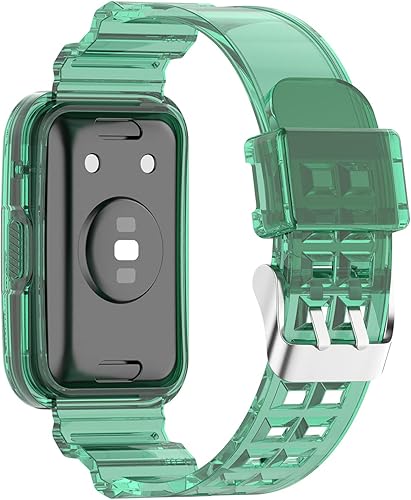 Miniatura 2 de Chofit Compatible con Huawei Watch Fit Band con funda, correa protectora de gelatina transparente para reloj Huawei, compatible con reloj inteligente