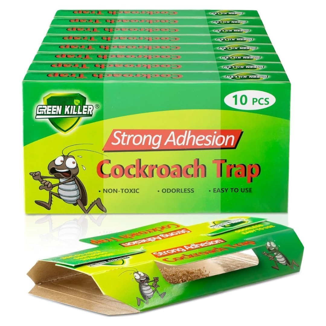 Cockroach Trap Strong Adhesion (10 PCS) – Non-Toxic Odorless Roach Glue Traps for Kitchen, Bathroom & Home – Easy to Use Pest Control Sticky Trap-image-34