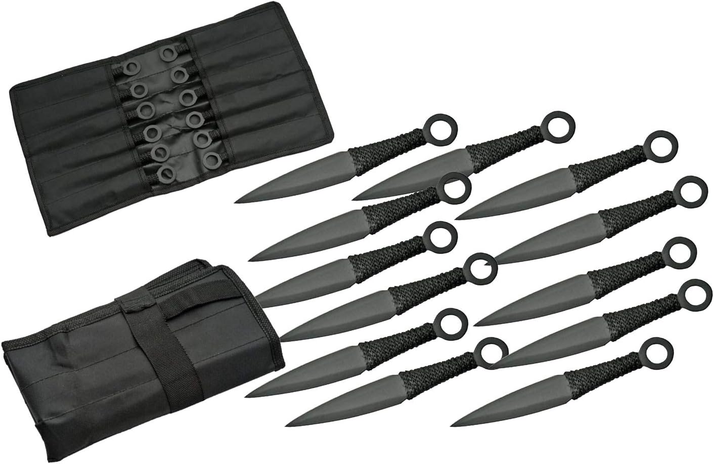 Szco Supplies Kunai Knife Set (12-Piece), Black