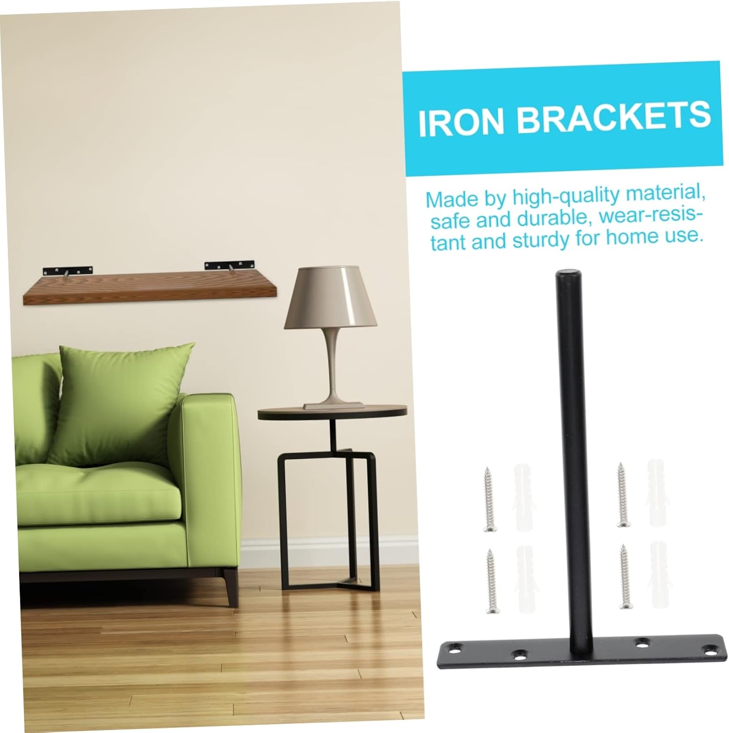 balacoo 4sets Invisible Shelf Bracket Garage Shelf Bracket Hidden Hook Floating Hidden Wall Mount Shelving