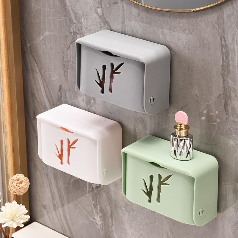 Image of Double Creative Drain Soap Storage Box Multifunctional Household Laundry Soap Box Hole-Free Wall-Mounted Drawer Soap Dish (1, Creative Drain Soap)