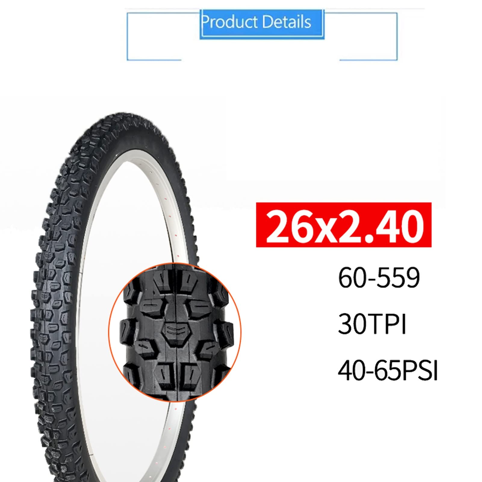 Amazon.co.jp: 26インチマウンテンバイクタイヤ26x2.4/27.5x2.25