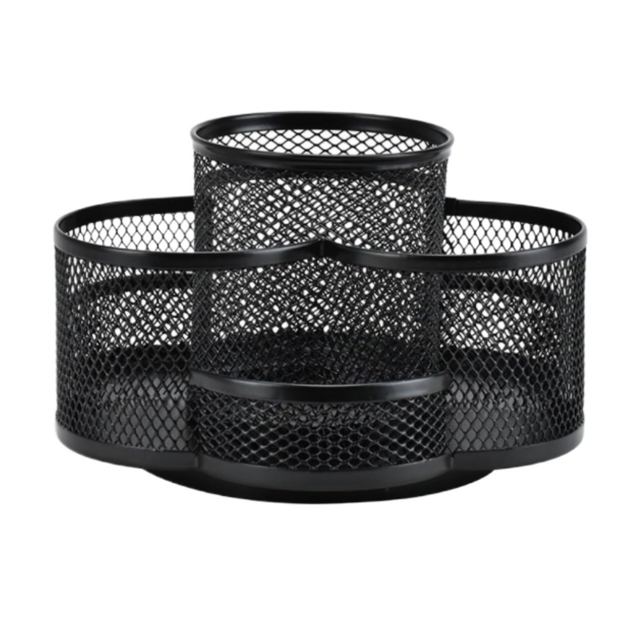 Organizer Scrivania Organizzatore Scrivania Organizer Da Scrivania Girevole A 360 Gradi Per Porta Pennelli Per Trucco In Metallo Cancellabile Con Pennarelli Portapenne da Scrivania ( Color : Black , S